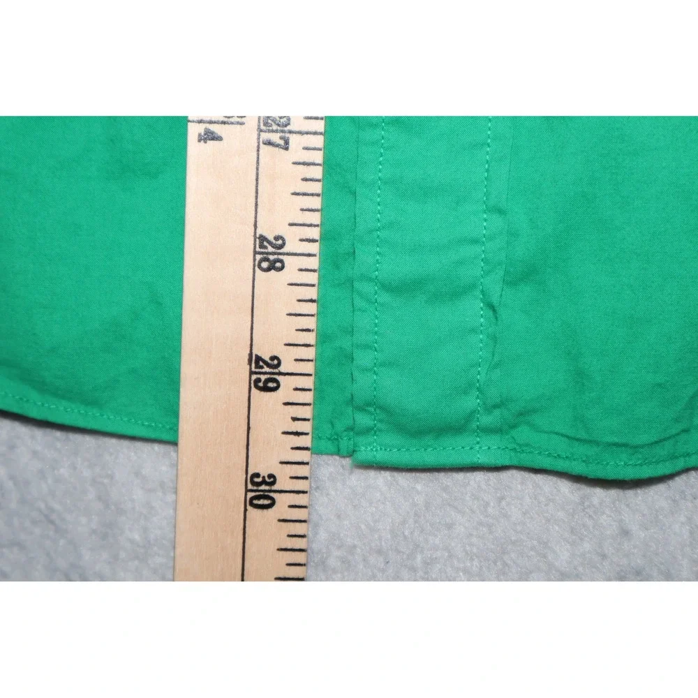 J.Crew Button Down Shirt Mens Medium Green Long Sleeve Lightweight Cotton